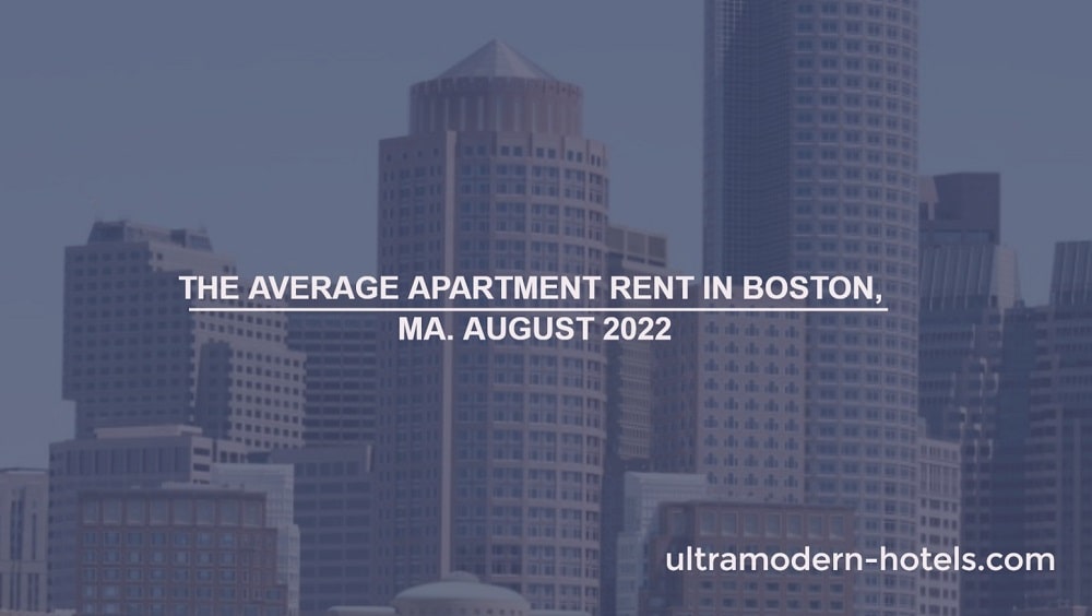 The average apartment rent in Boston, MA. August 2022